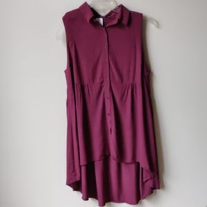 NWT MILLAU Tunic Top Sleeveless from LF Hi Low Hem